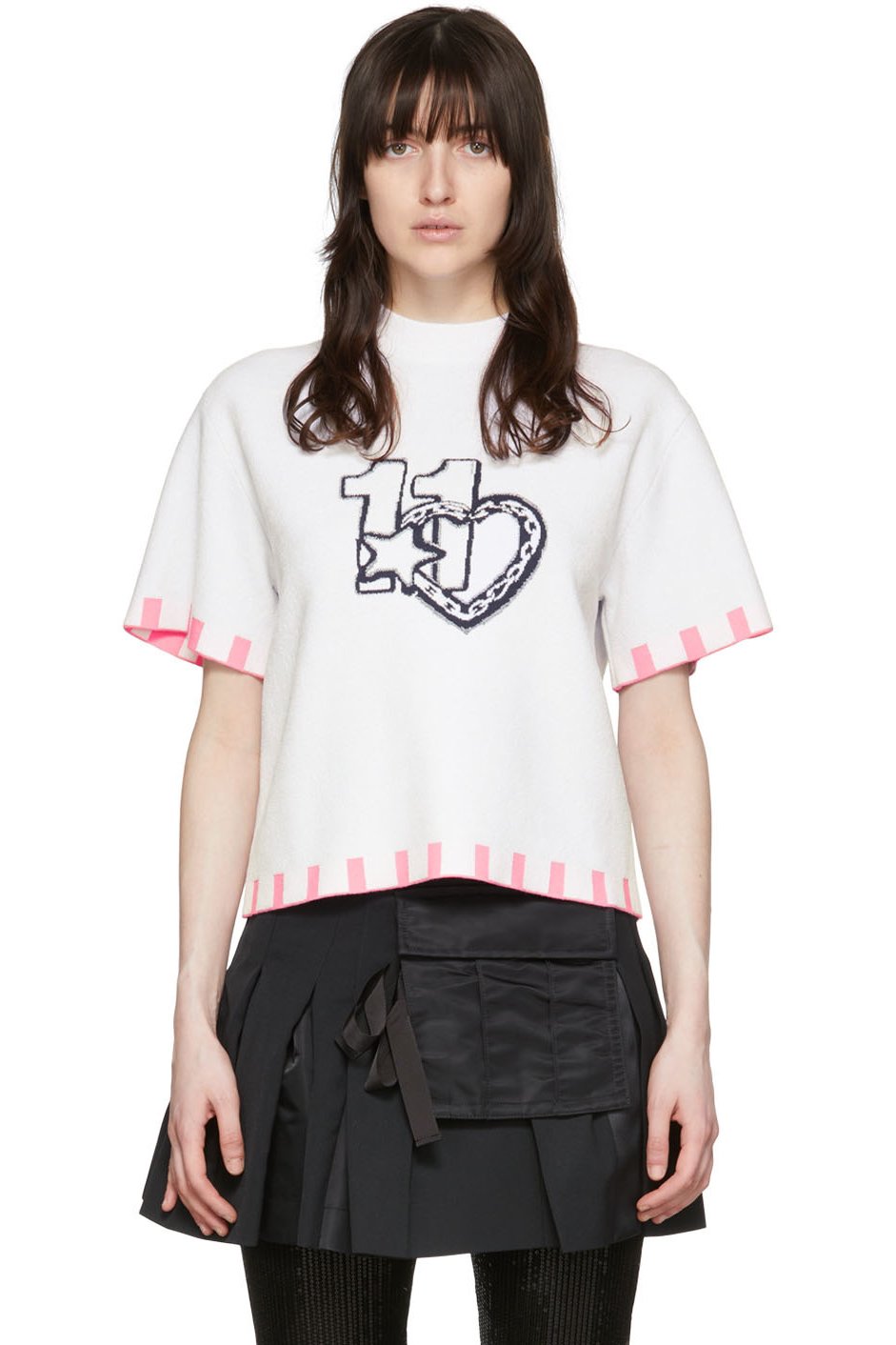 We11done - T-shirt rose en viscose