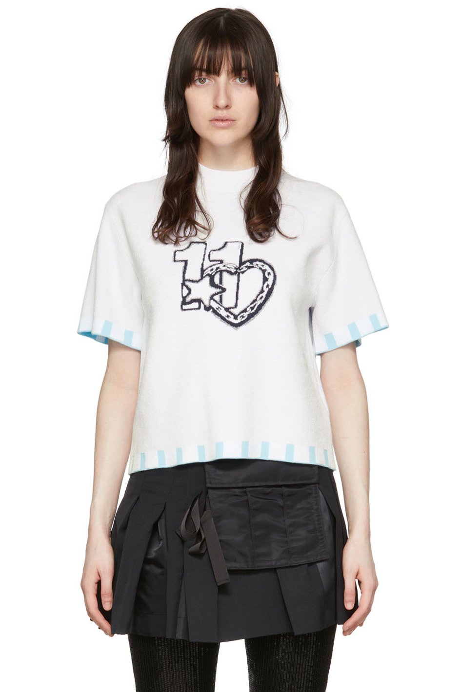We11done - T-shirt blanc en viscose