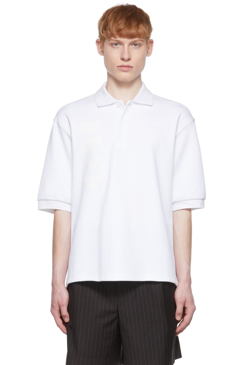 We11done - Polo blanc en coton