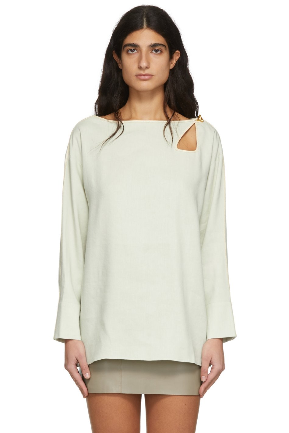 Aeron - Chemise Aliso verte à découpe circulaire