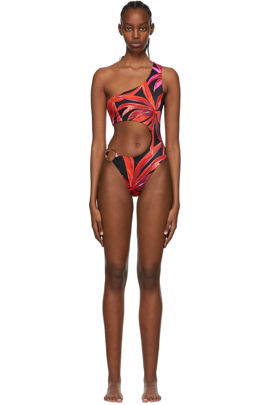 Louisa Ballou - Maillot de bain une pièce noir en nylon recyclé exclusif à SSENSE