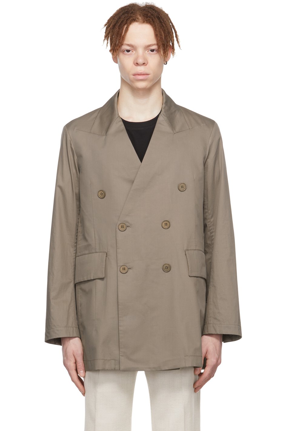 Cornerstone - Gray Cotton Blazer
