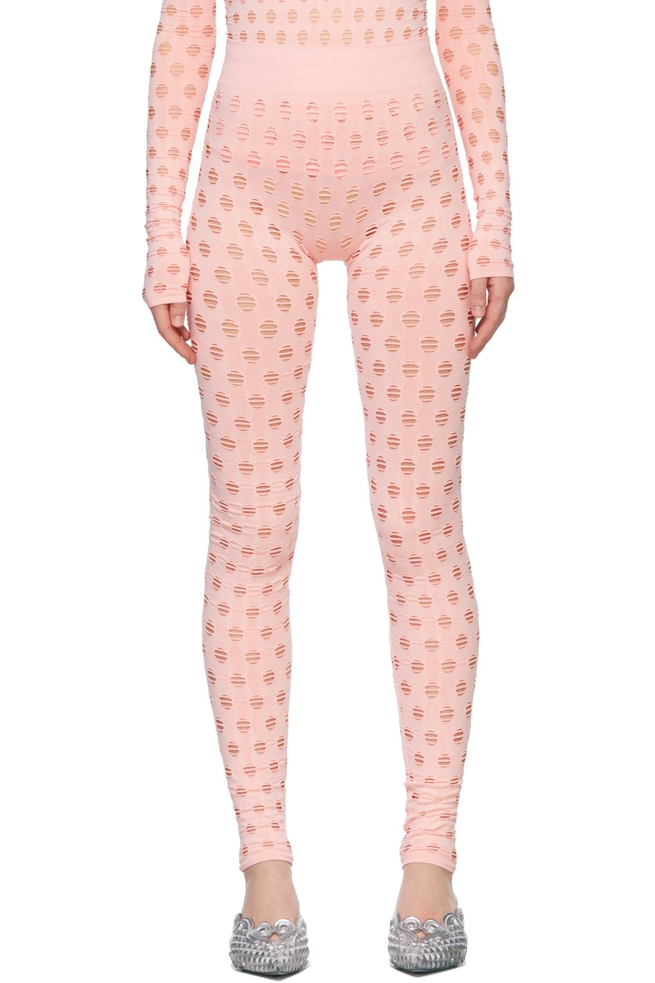Maisie Wilen - Legging rose à découpes exclusif à SSENSE