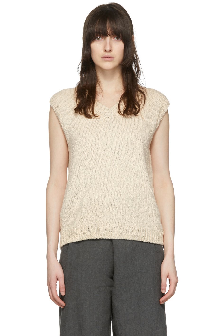 Arch The - Gilet blanc cassé en coton