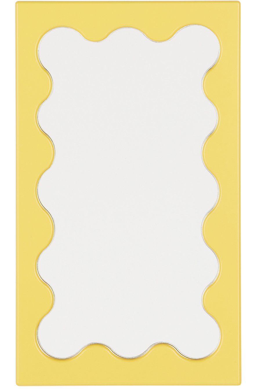 Gustaf Westman Objects - Micro miroir jaune à bord ondulé exclusif à SSENSE