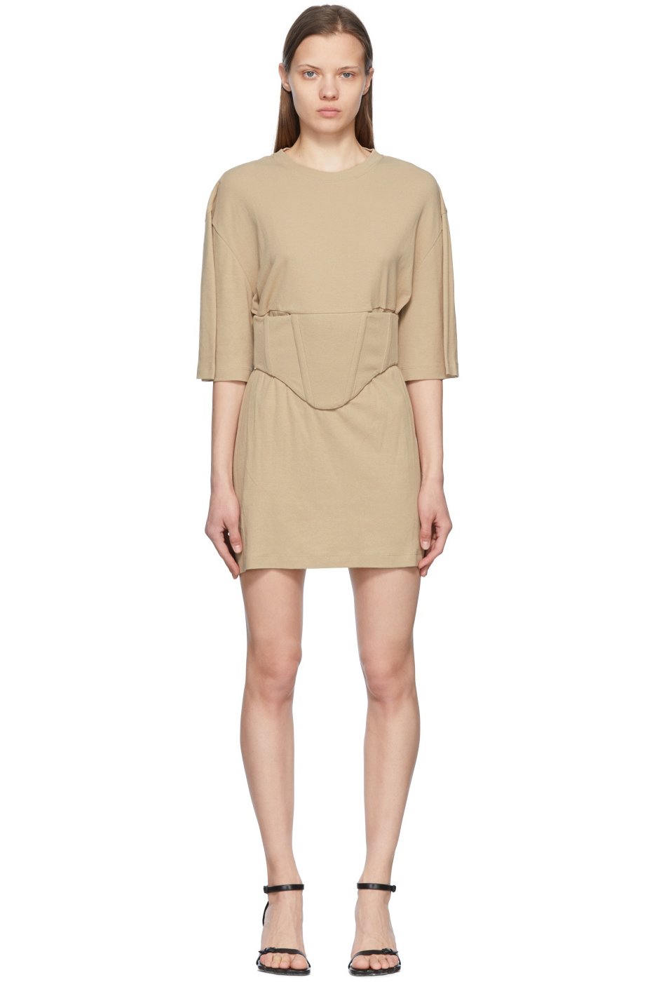 Dion Lee - Robe courte brune en coton