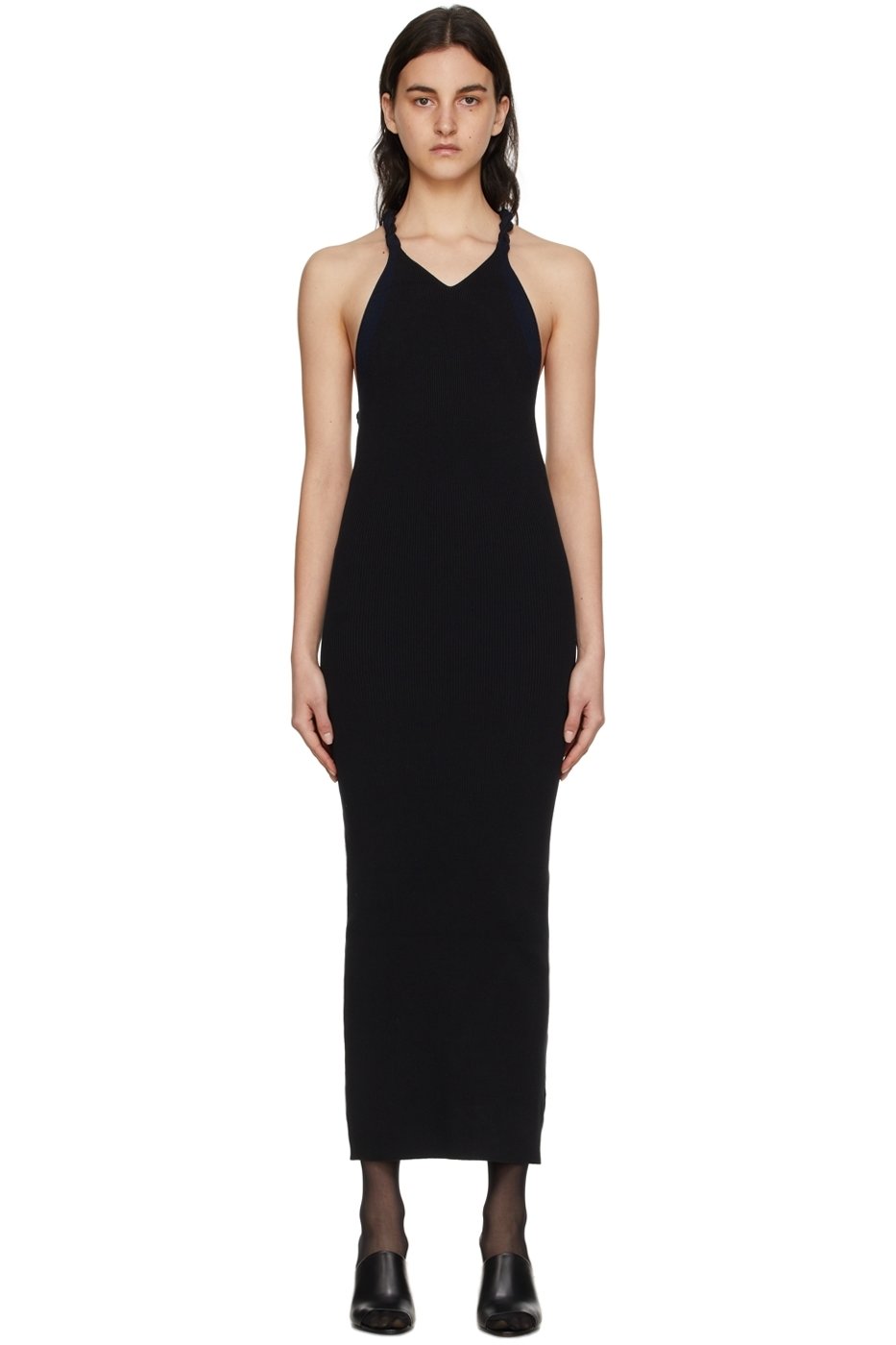 Dion Lee - Robe midi noire en coton