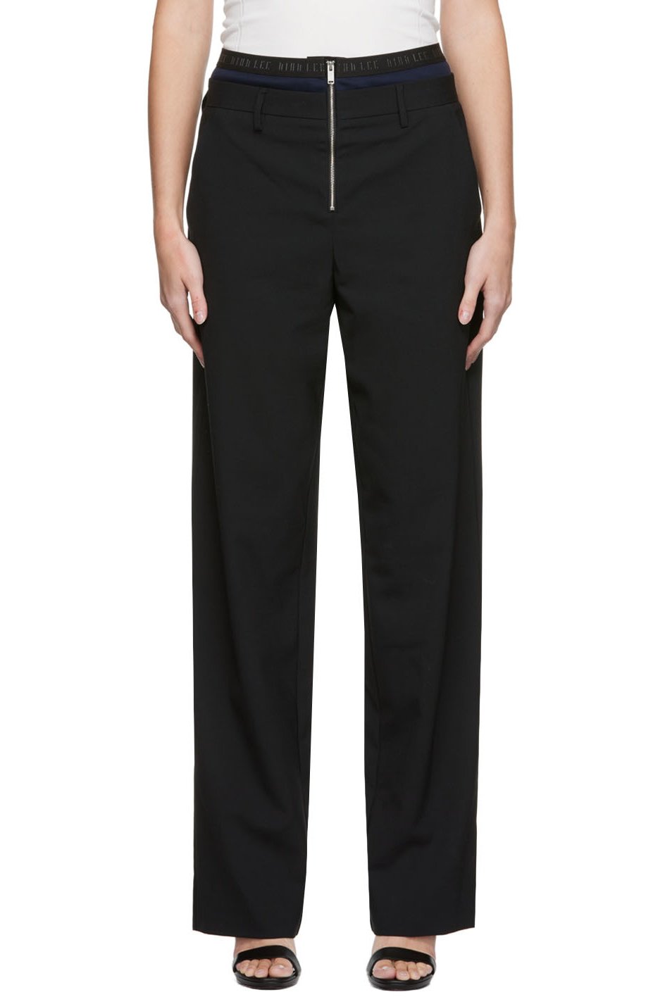 Dion Lee - Pantalon étagé noir exclusif à SSENSE