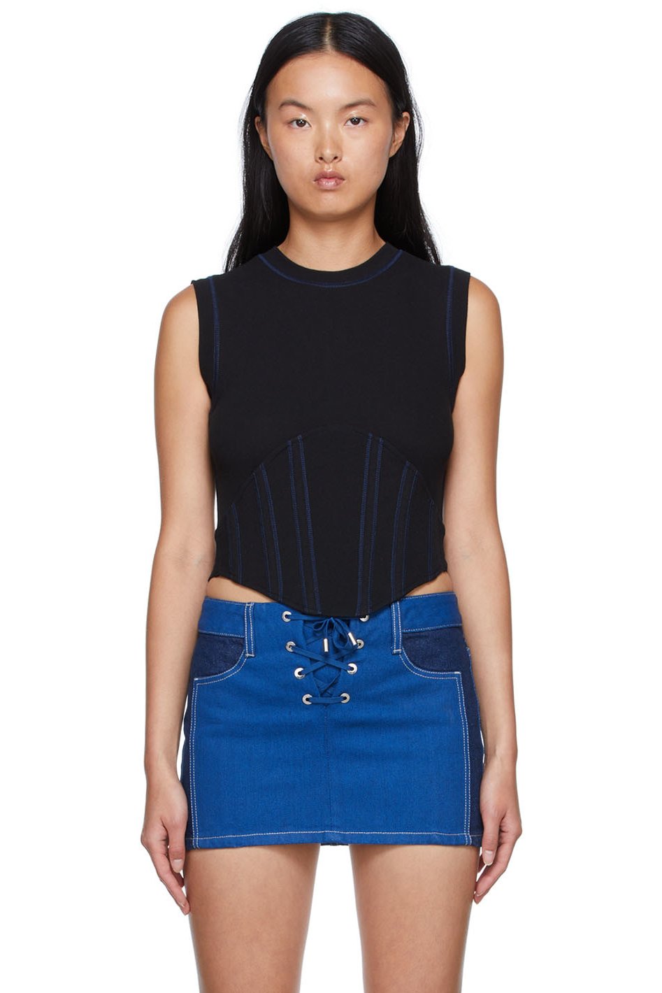 Dion Lee - Débardeur noir en coton