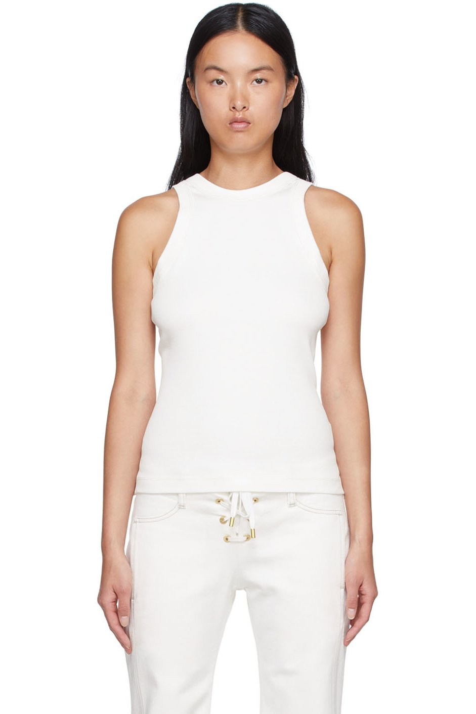 Dion Lee - Débardeur blanc cassé en coton bio