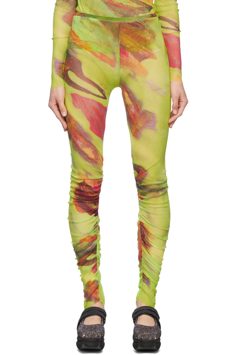 Paula Canovas Del Vas - Legging vert en filet