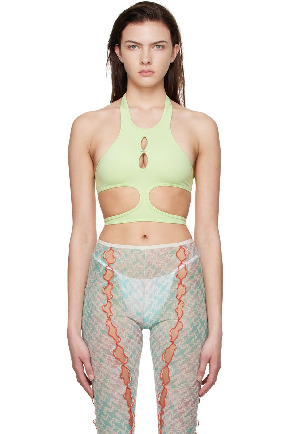 Rui - SSENSE Exclusive Green Halter Sport Bra