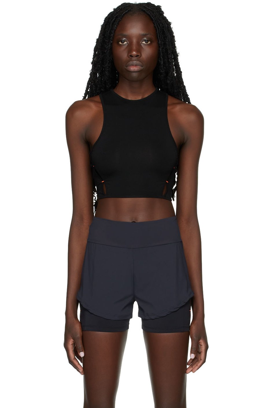 Rui - SSENSE Exclusive Black Cut-Out Cropped Tank