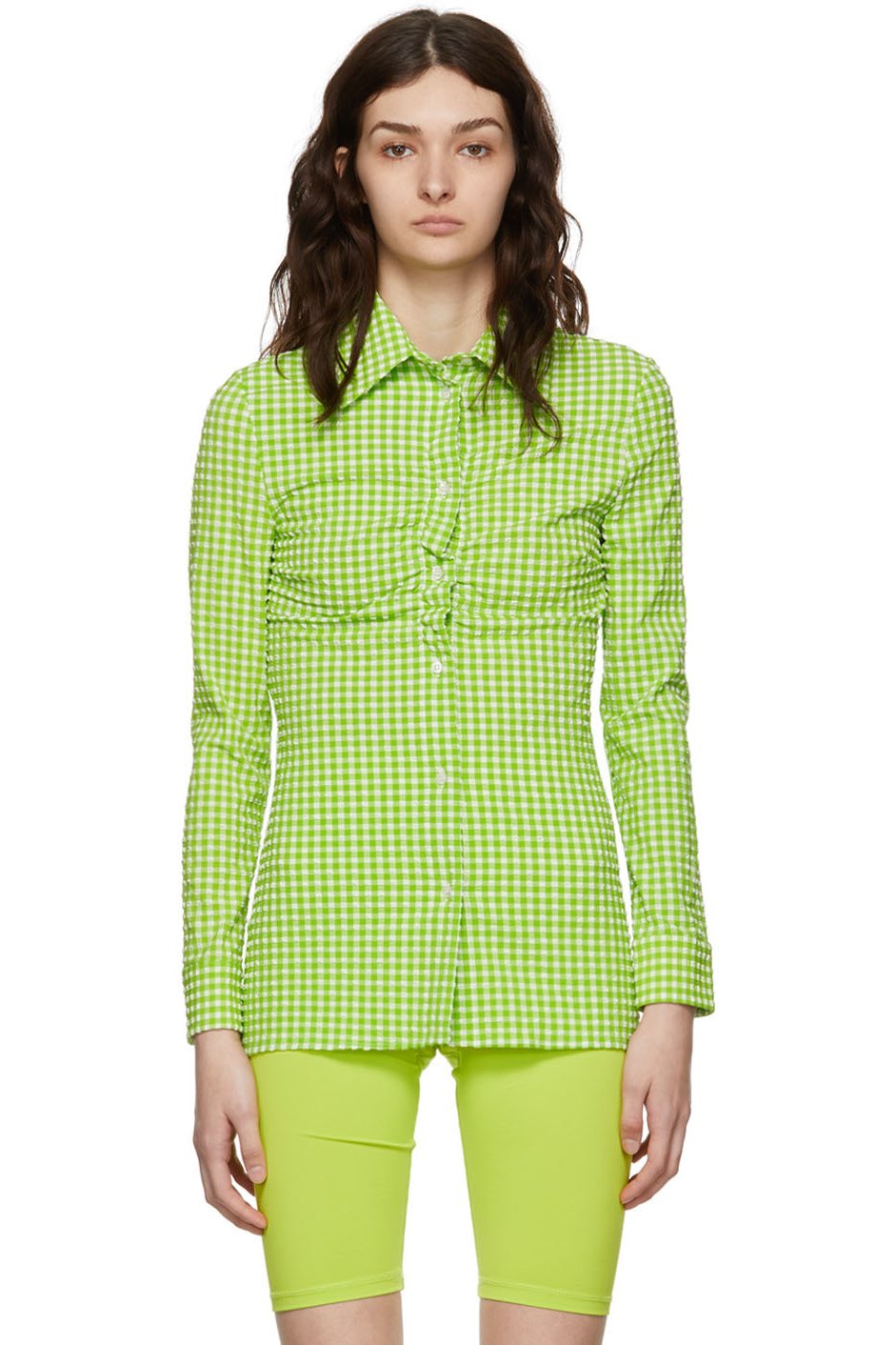 MSGM - Chemise verte en nylon