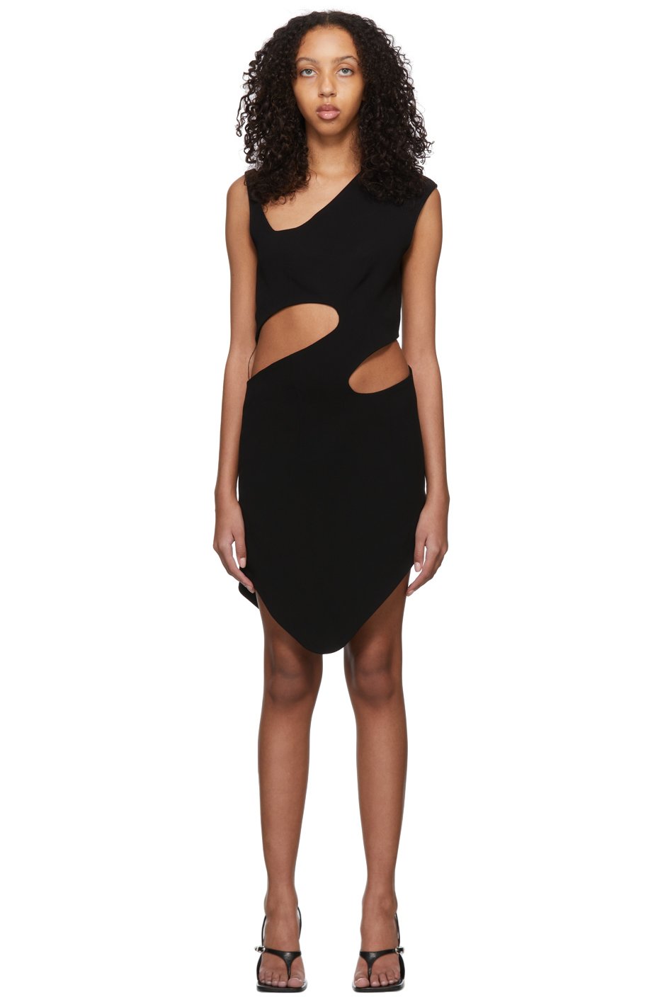 Lado Bokuchava - Robe courte noire à poche Bauhaus