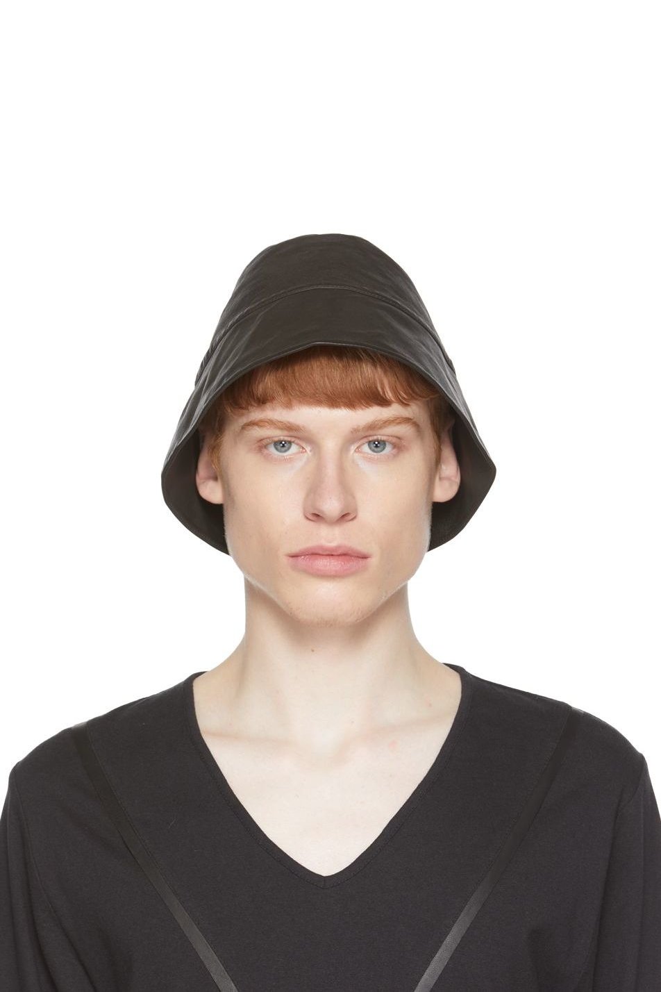 FREI-MUT - Green Leather Selim Bucket Hat
