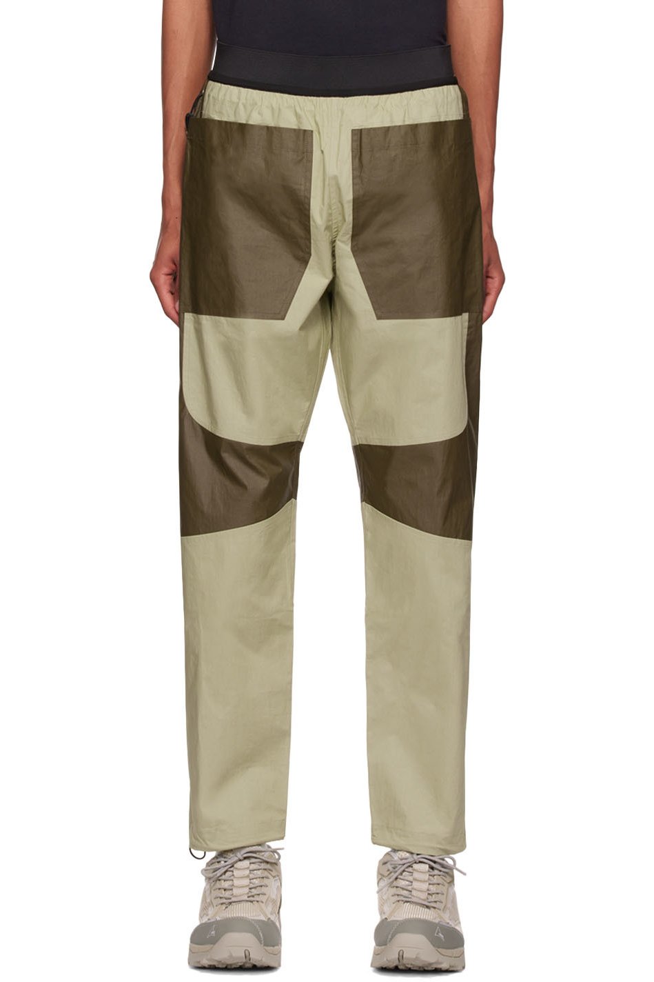 RANRA - Beige & Brown Acrylic Trousers