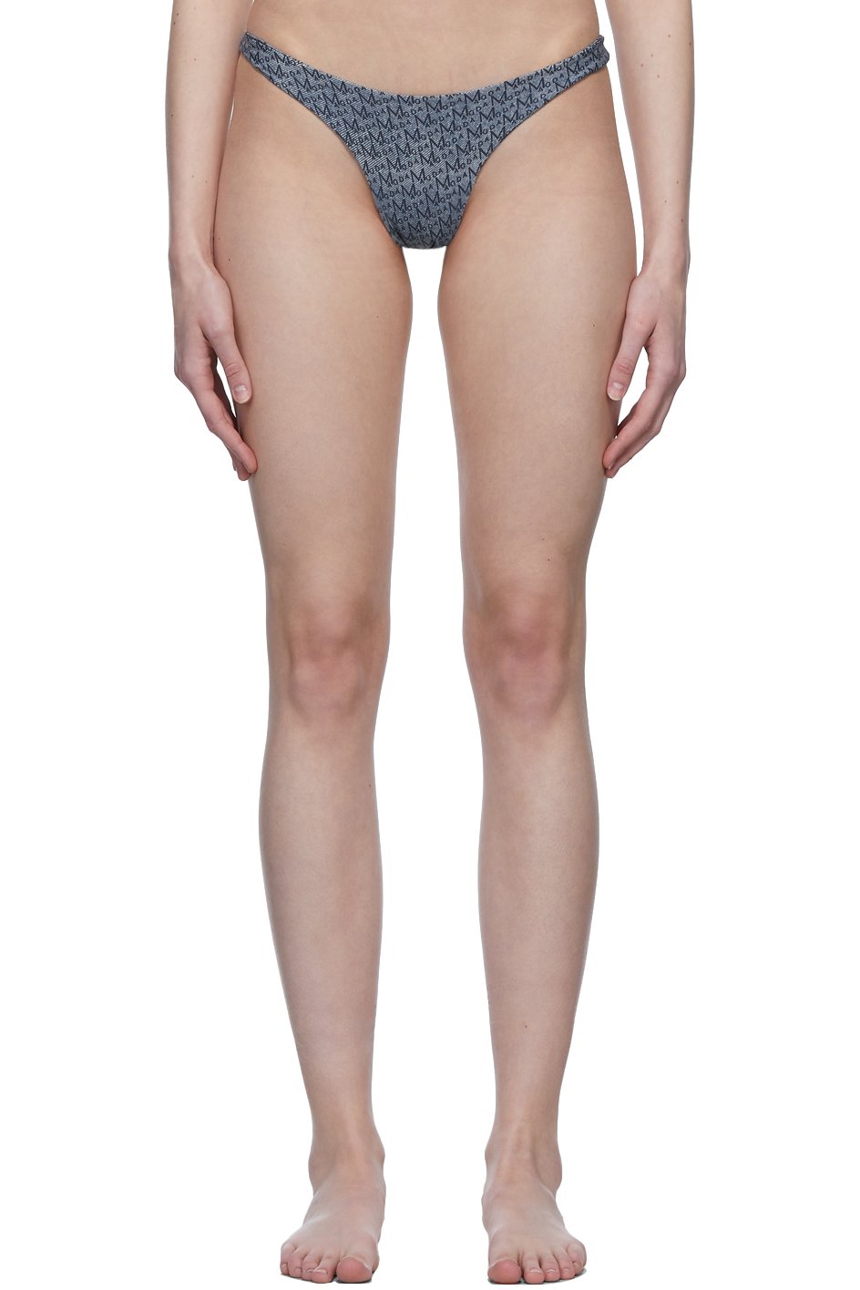 Magda Butrym - Culotte de bikini bleu marine