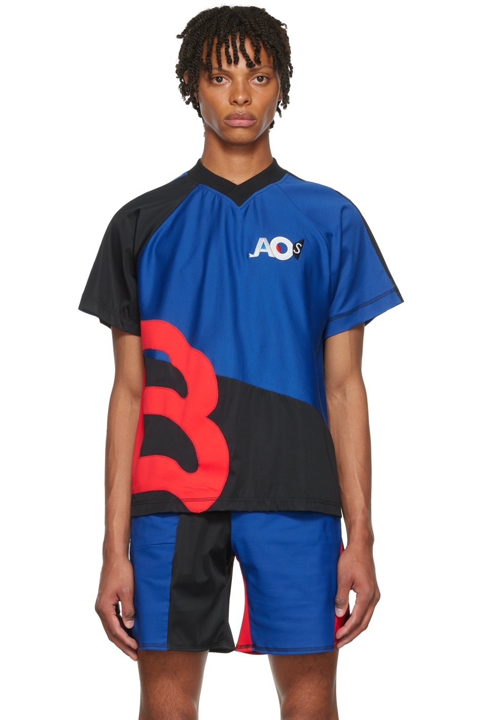 Bethany Williams - T-shirt bleu en polyester recyclé