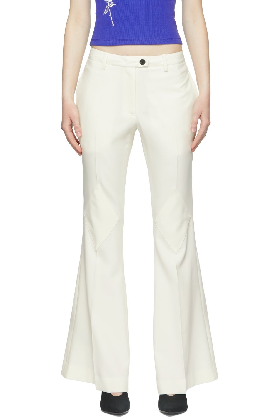 Kijun - Pantalon Diamond blanc cassé