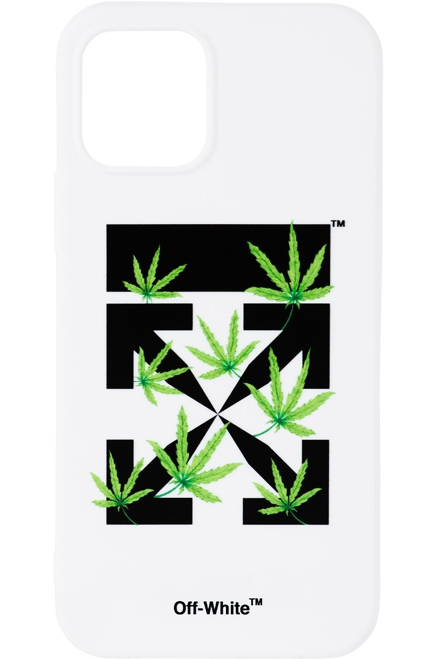 Off-White - Étui pour iPhone 12 et 12 Pro blanc à quatre flèches