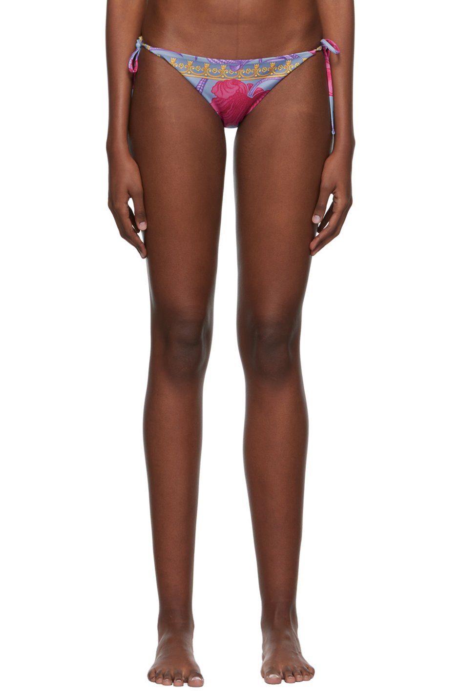 Versace Underwear - Culotte de bikini bleue en polyester