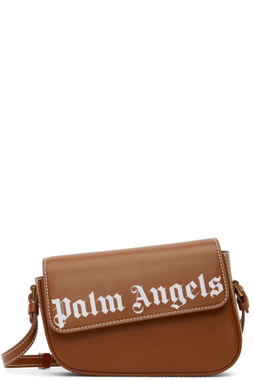 Palm Angels - Sac à bandoulière Crash brun à logo