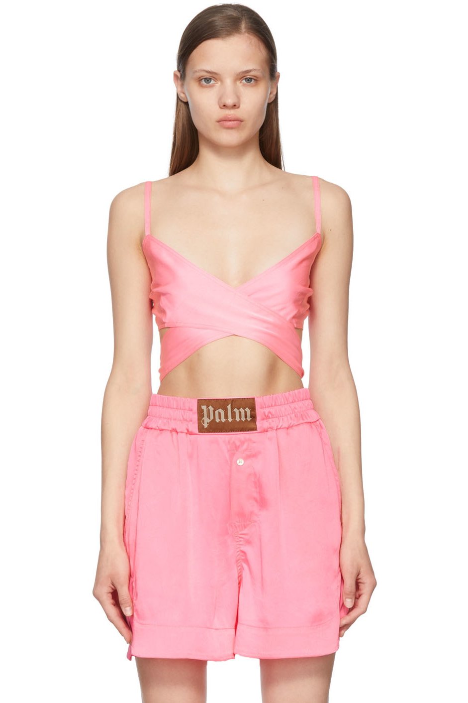 Palm Angels - Haut rose en polyester