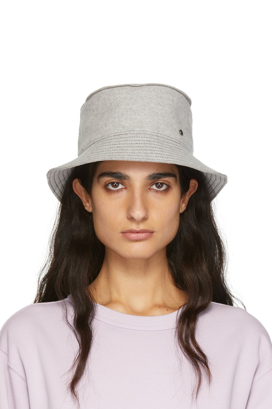 Maison Michel - Chapeau bob Jason gris en laine
