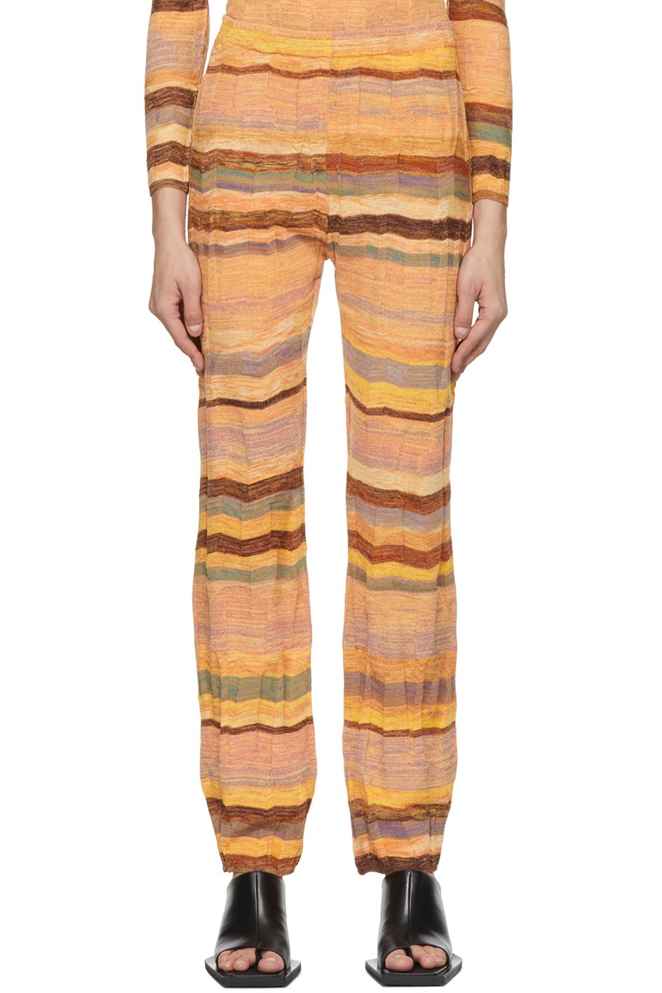 PERVERZE - Pantalon de survêtement orange en coton