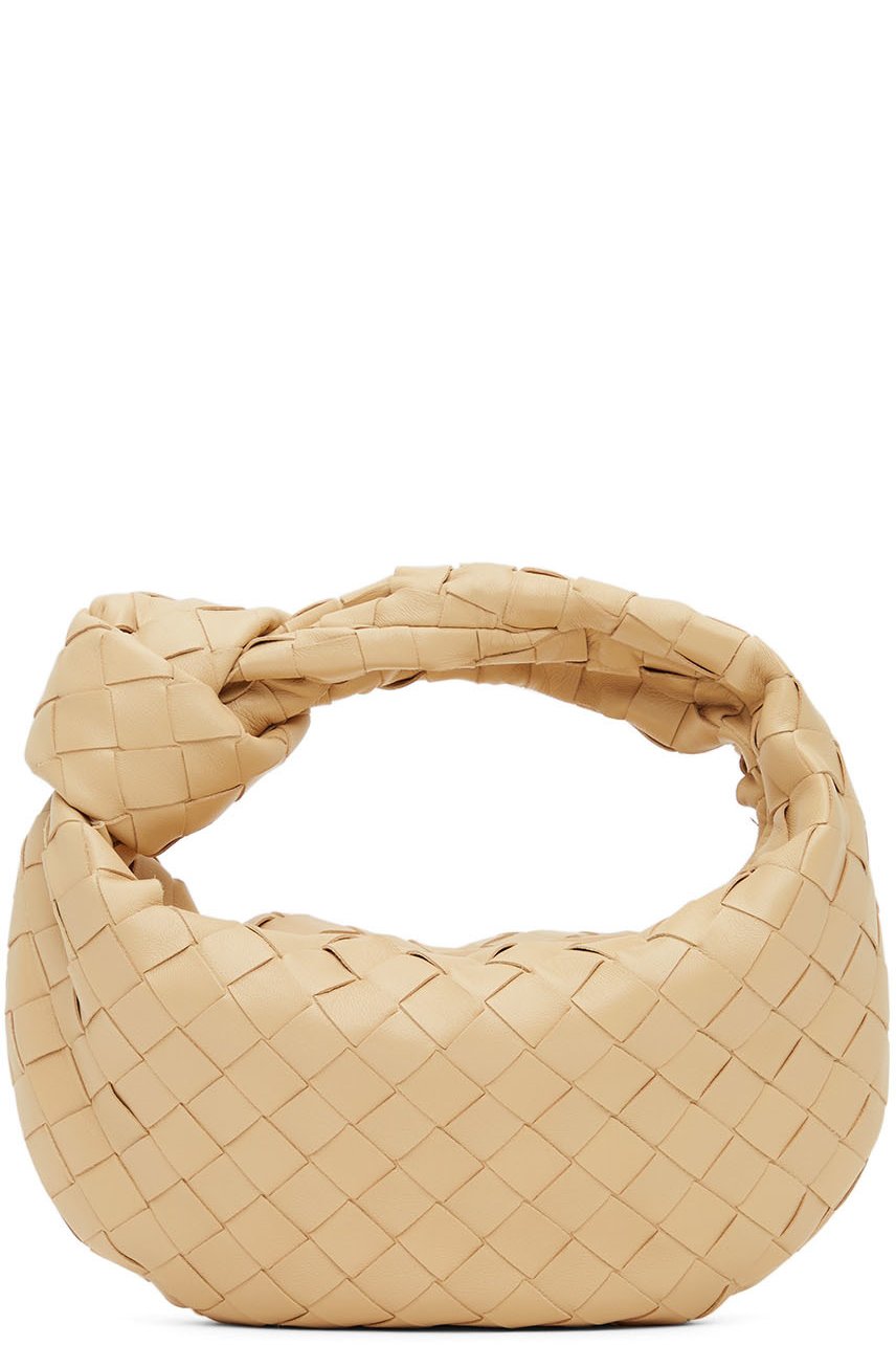 Bottega Veneta - Mini sac Jodie beige en cuir