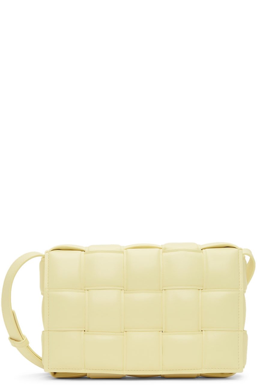 Bottega Veneta - Sac rembourré Cassette jaune en cuir