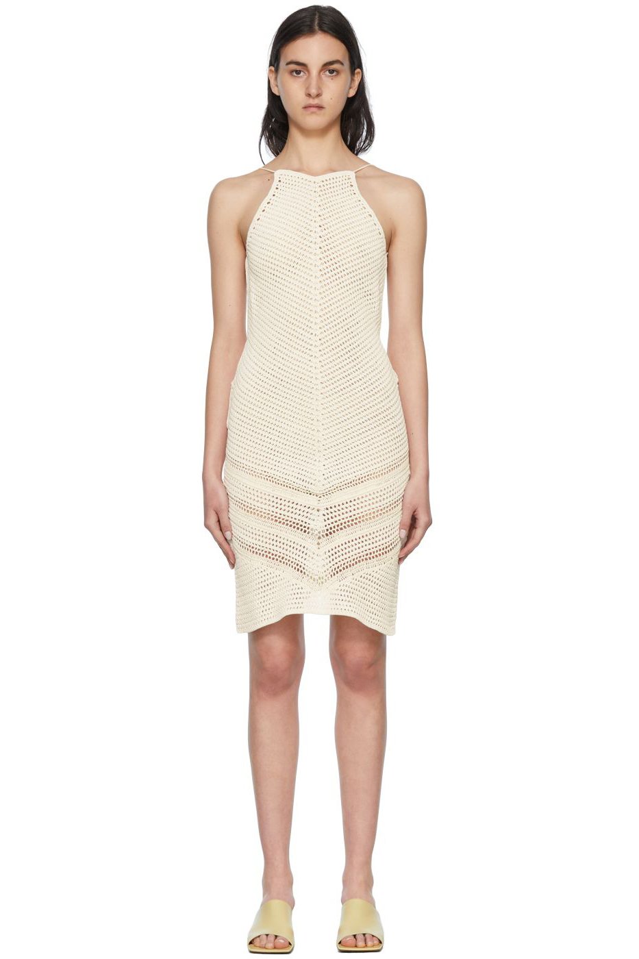 Bottega Veneta - Robe courte blanche en coton