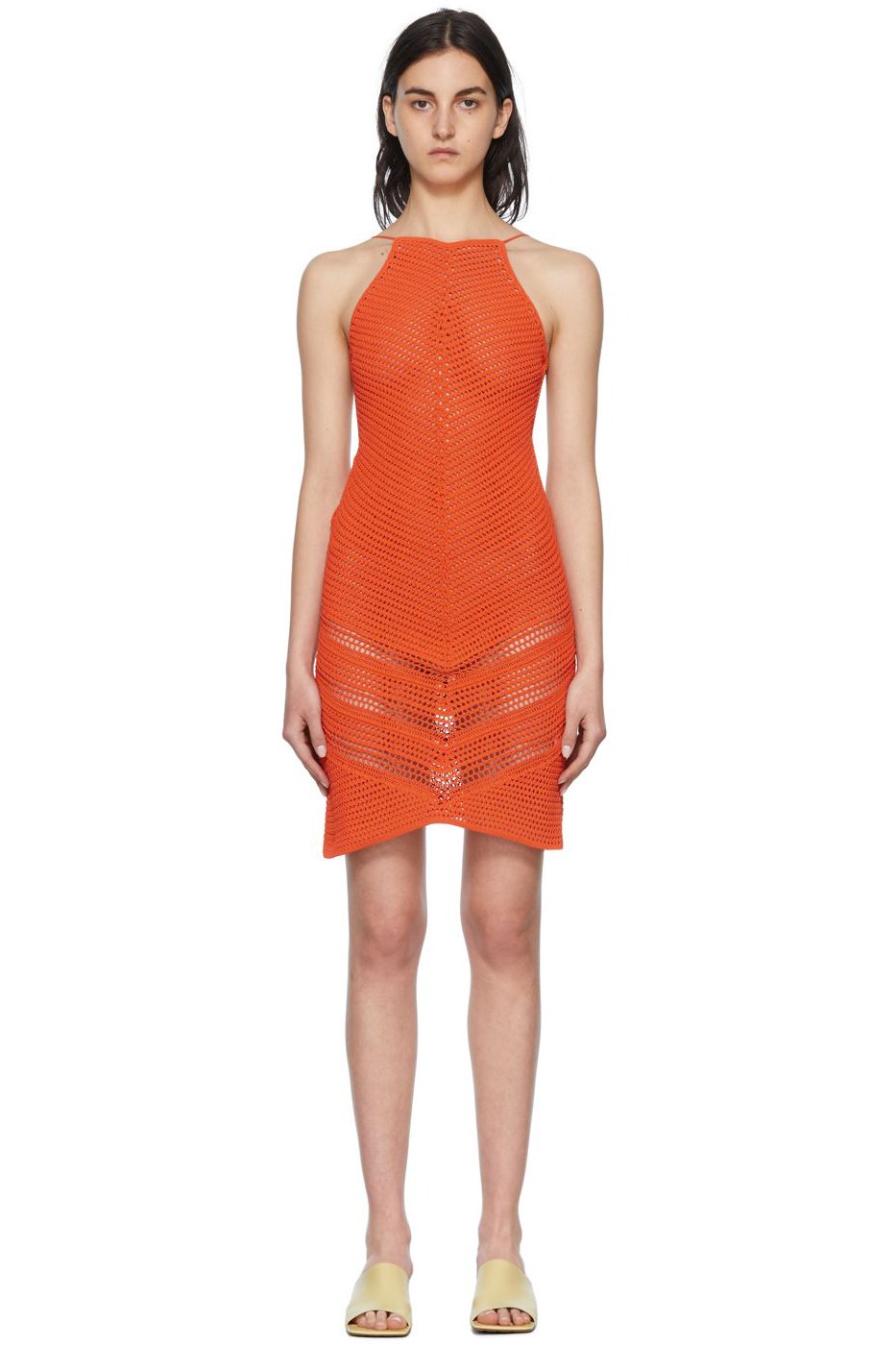 Bottega Veneta - Robe courte orange en coton
