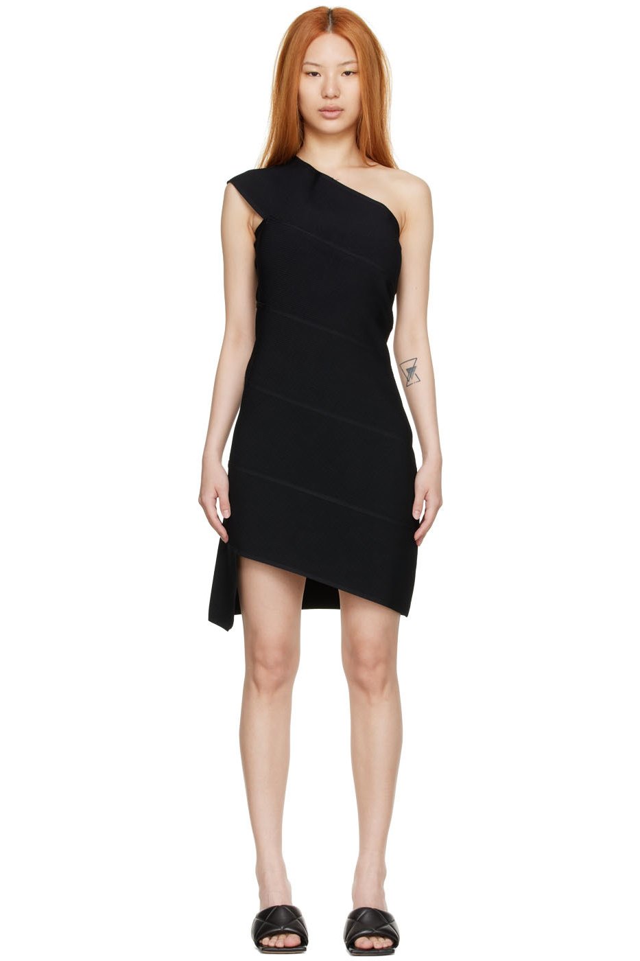 Bottega Veneta - Robe courte noire en viscose
