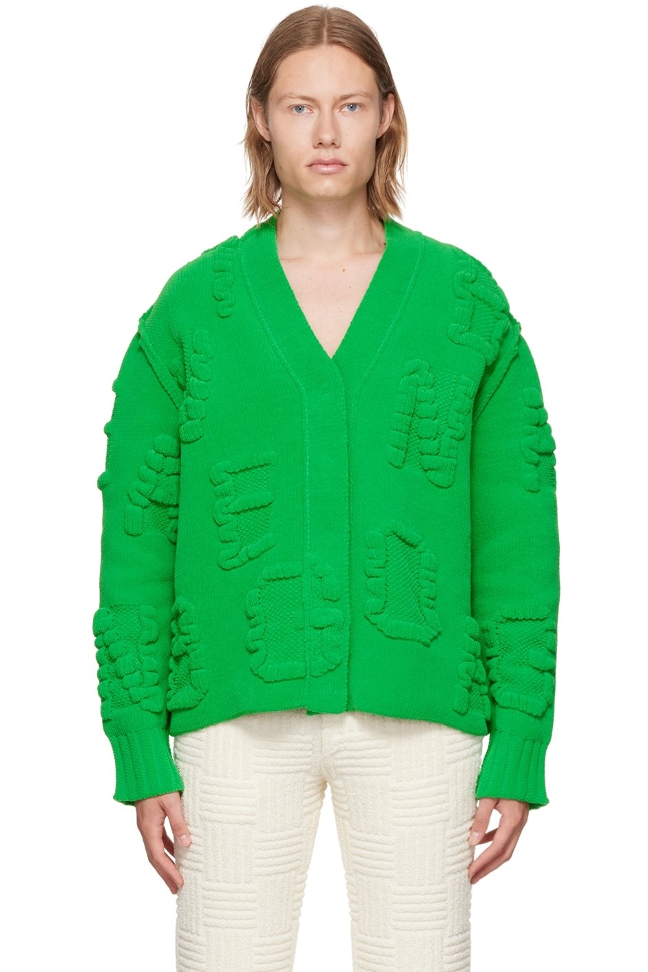 Bottega Veneta - Green Nylon Cardigan