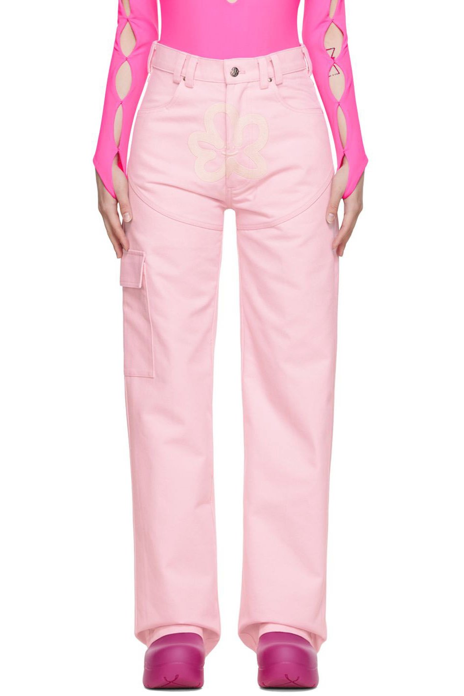 Marshall Columbia - Pantalon rose en denim exclusif à SSENSE