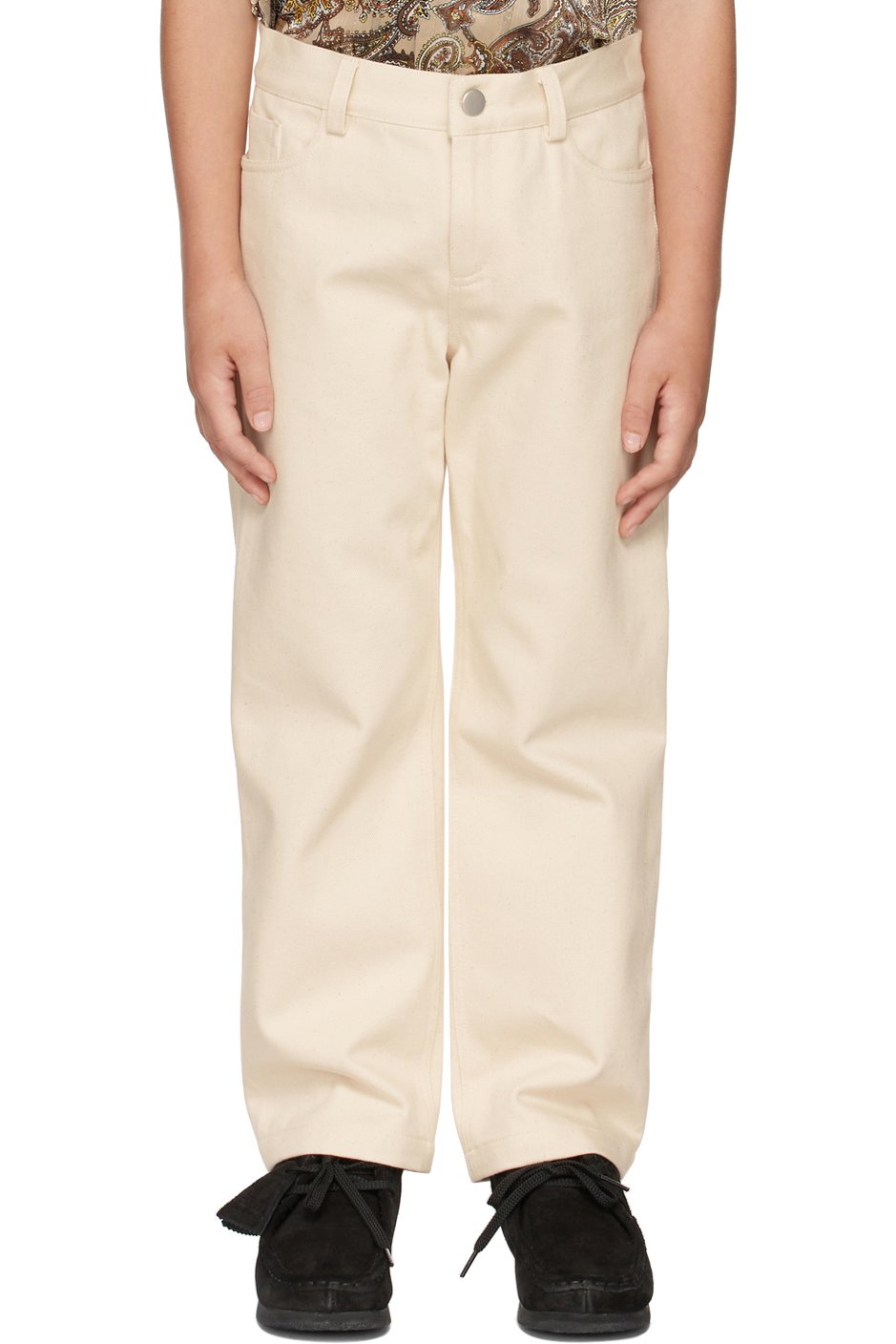 BO(Y)SMANS - Kids Off-White Cotton Trousers