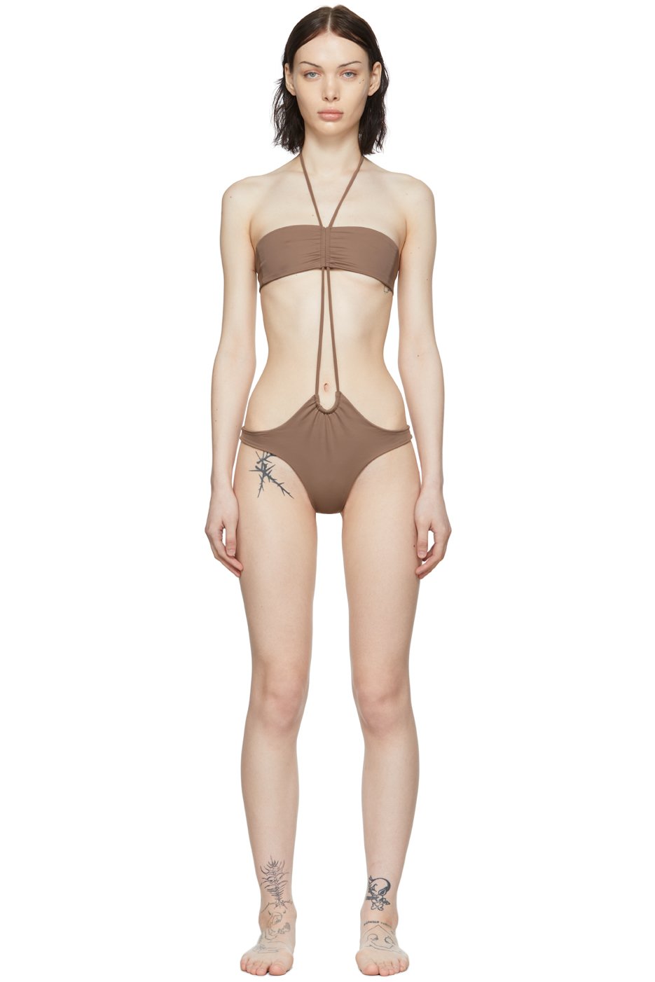 DU CIEL - Maillot de bain une pièce Marseille brun exclusif à SSENSE