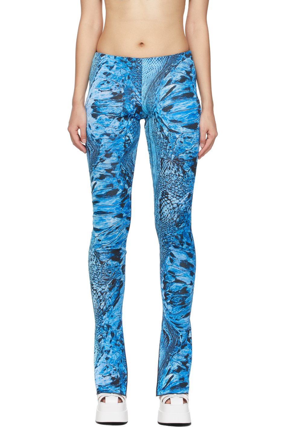 Blumarine - Legging bleu à motif