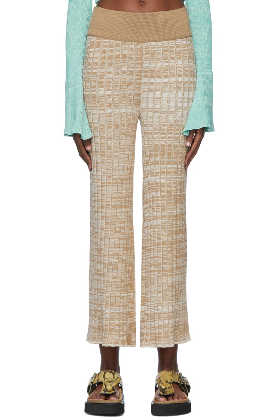 Valentine Witmeur Lab - Pantalon beige en viscose