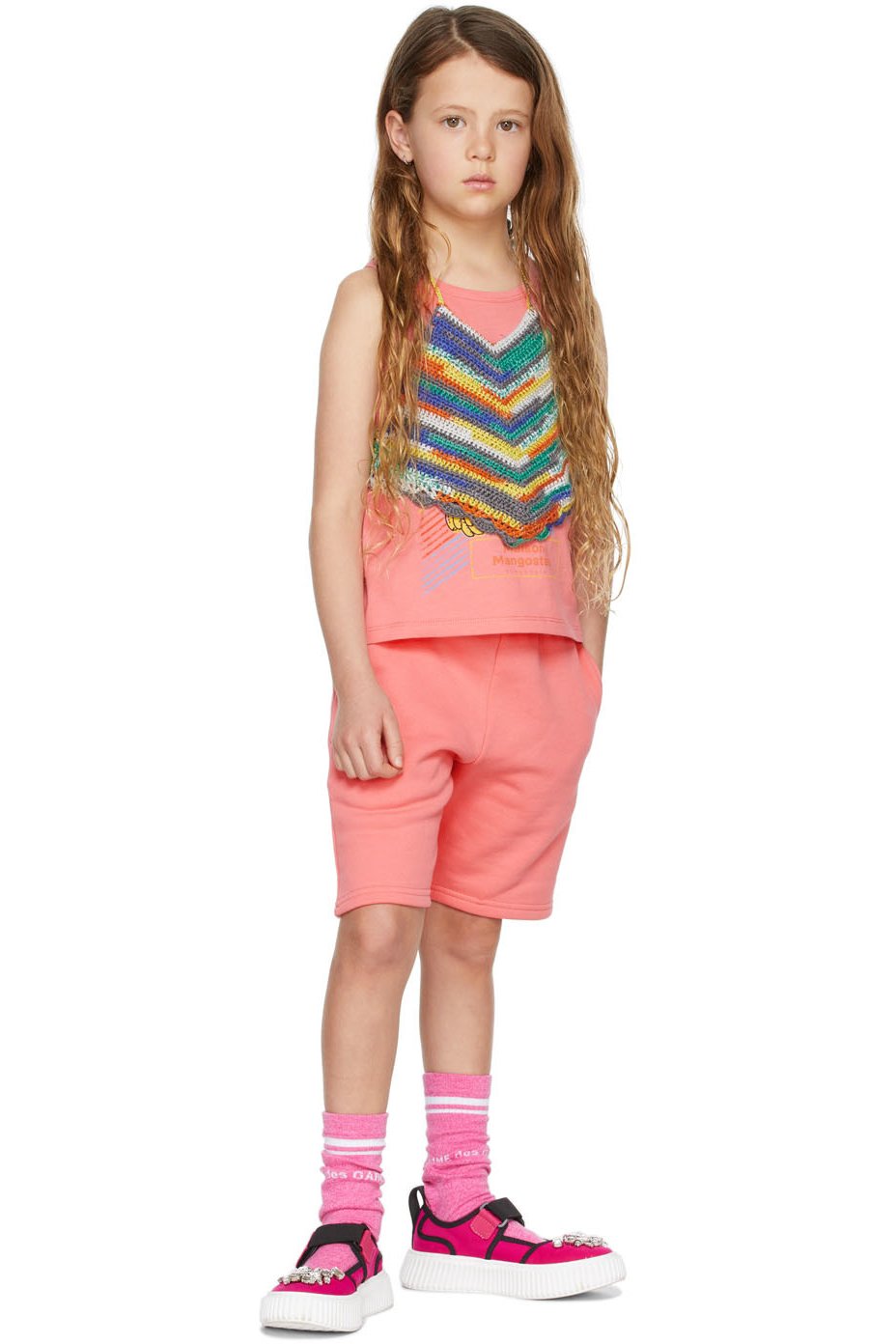 Maison Mangostan - 키즈 멀티컬러 크로셰 탱크탑