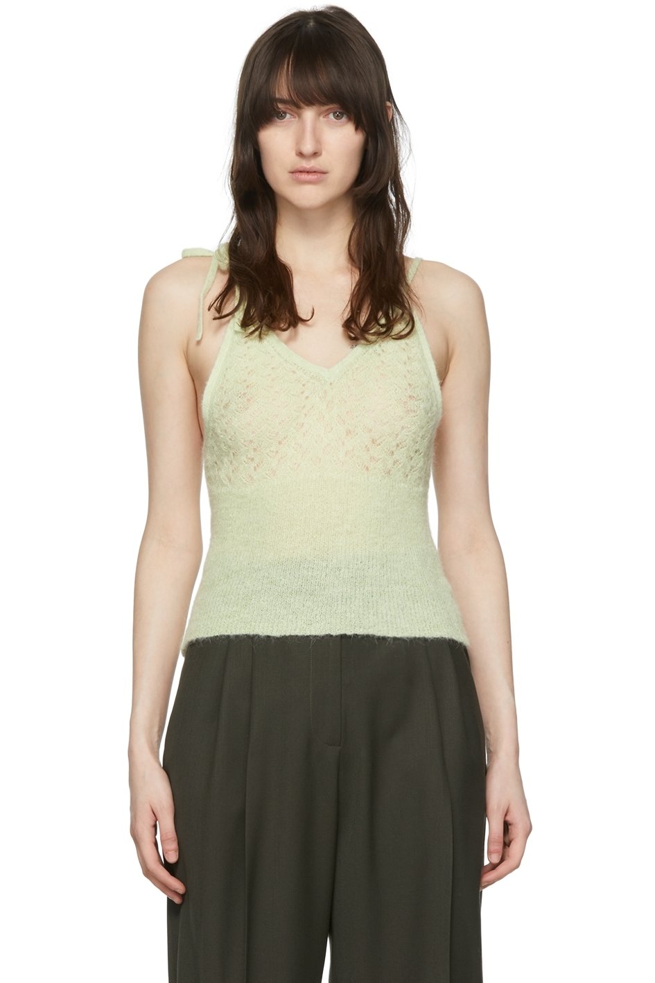 Maiden Name - Camisole Félice verte exclusive à SSENSE