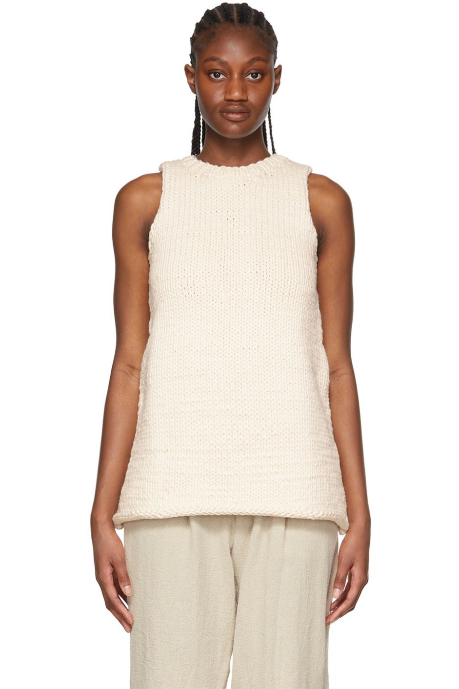 Puppets and Puppets - Pull blanc en coton bio