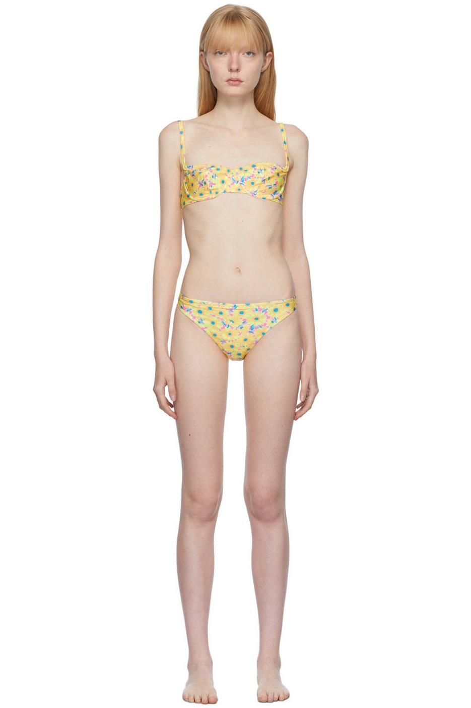 Mirror Palais - Bikini Girasoli multicolore à encolure en cœur exclusif à SSENSE