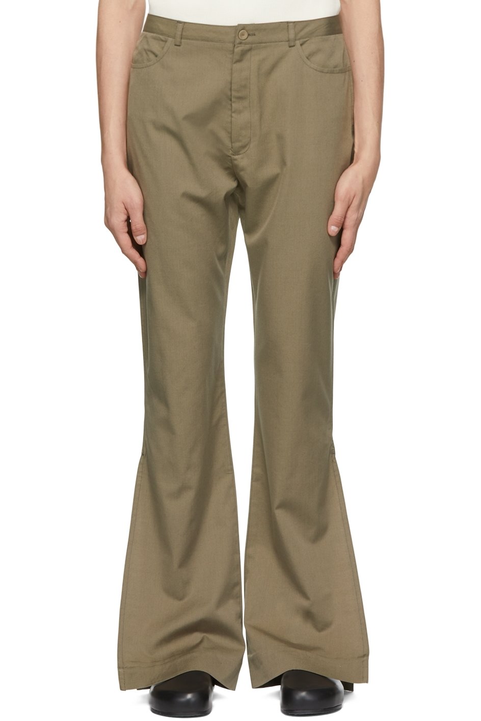 HOPE - Pantalon brun clair en coton
