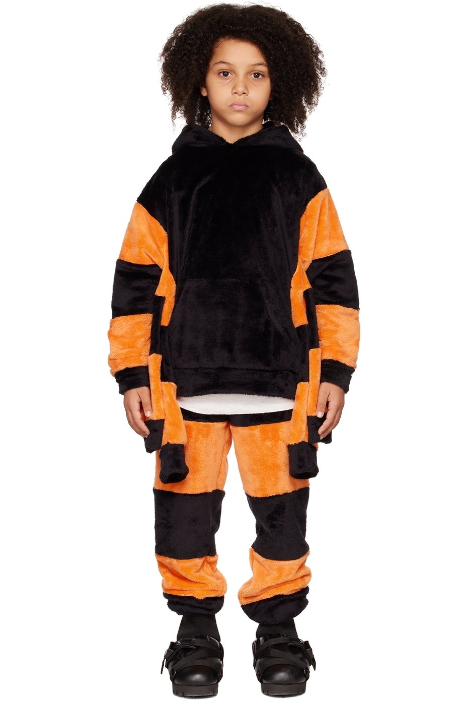 doublet - SSENSE Exclusive Kids Black & Orange Itchy Witch Spider Hoodie