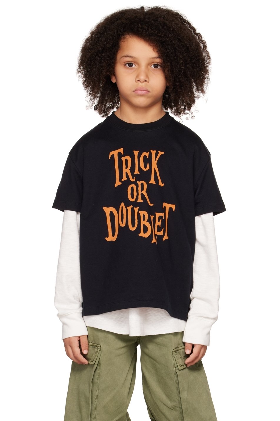 doublet - SSENSE Exclusive Kids Black 'Trick Or Doublet' T-Shirt