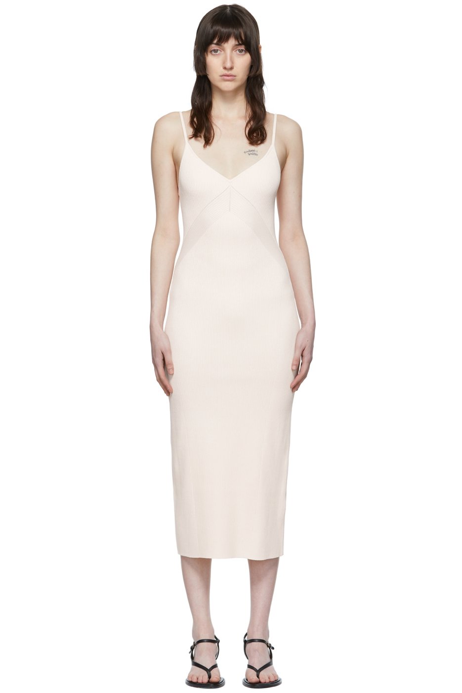 rag & bone - Robe midi blanc cassé en viscose