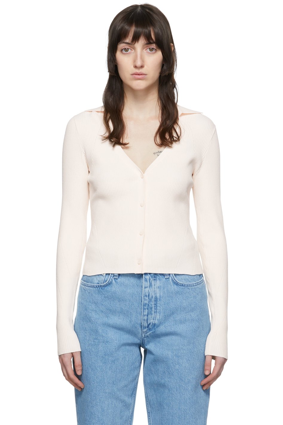 rag & bone - Cardigan blanc cassé en viscose